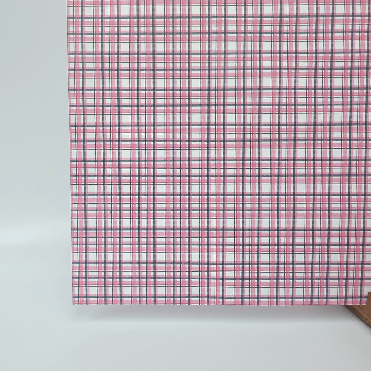 PatternPly® Full Coverage Pink and Green Plaid MICRO sheet showing the pattern