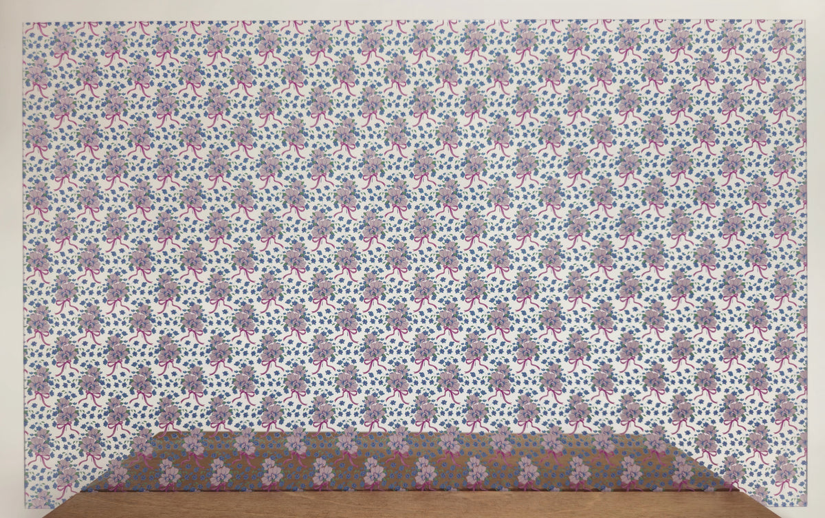 PatternPly® Scattered Micro Coquette Floral Bouquet Pink Bows product photo 3