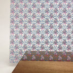 PatternPly® Scattered Micro Coquette Floral Bouquet Pink Bows sheet showing the pattern