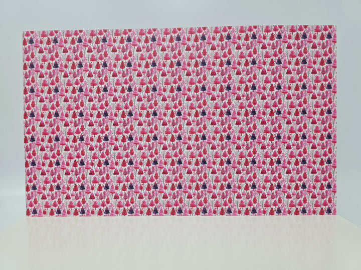 PatternPly® Full Coverage Pink Watercolor Christmas Trees MICRO