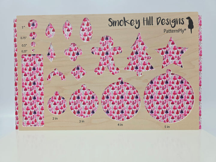 PatternPly® Full Coverage Pink Watercolor Christmas Trees MICRO