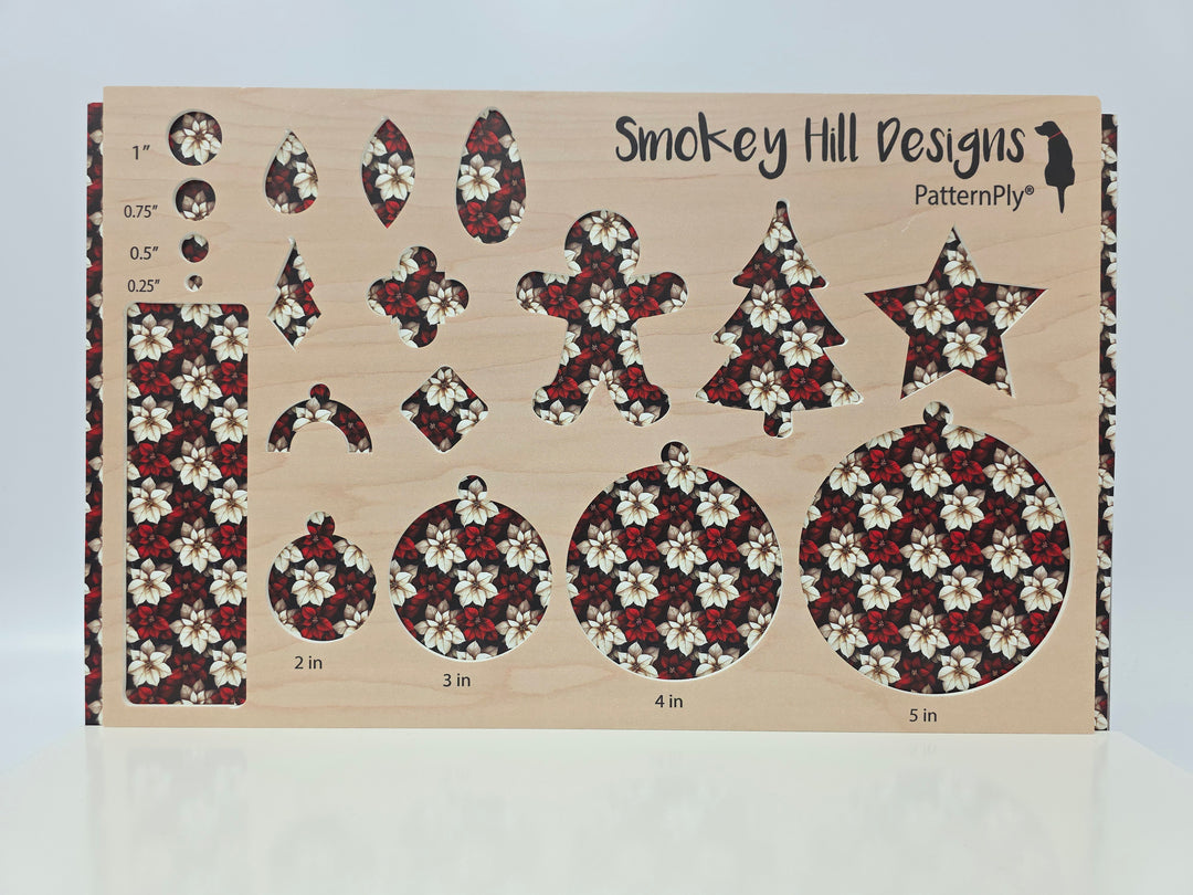 PatternPly® Full Coverage Red and White Poinsettia Micro