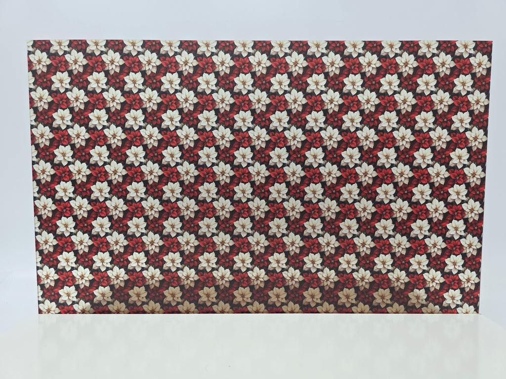 PatternPly® Transparent MICRO Red and White Poinsettia product photo 2