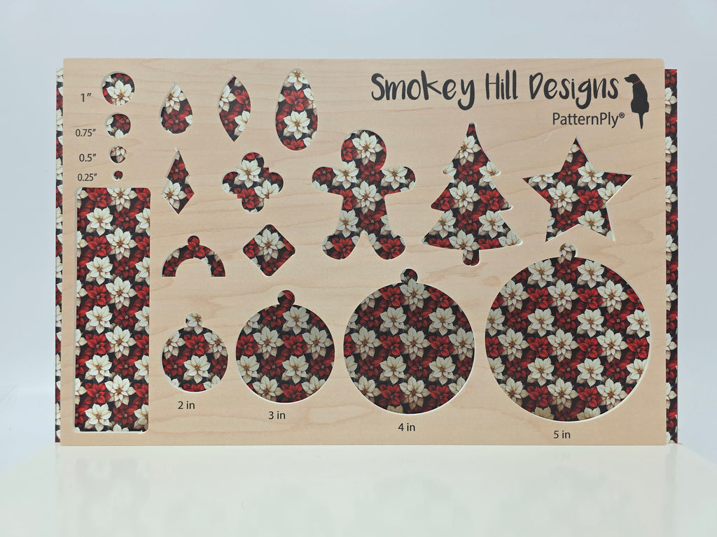 PatternPly® Transparent MICRO Red and White Poinsettia product photo 3