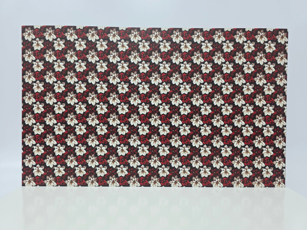 PatternPly® Full Coverage Red and White Poinsettia Micro product photo 2