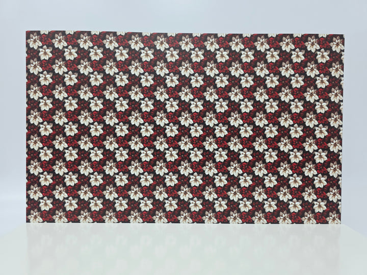 PatternPly® Full Coverage Red and White Poinsettia Micro