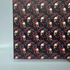 PatternPly® Full Coverage Skulls and Mistletoe sheet showing the pattern