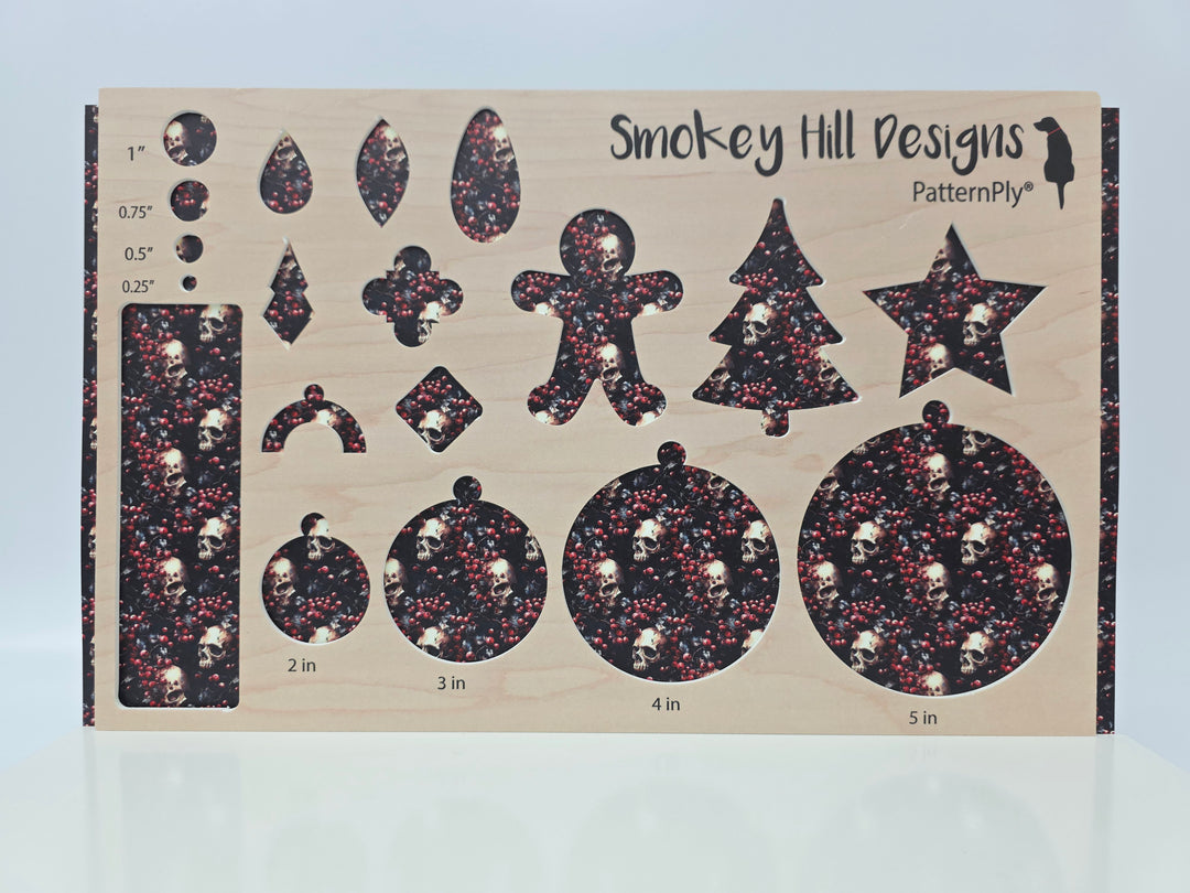 PatternPly® Full Coverage Skulls and Mistletoe