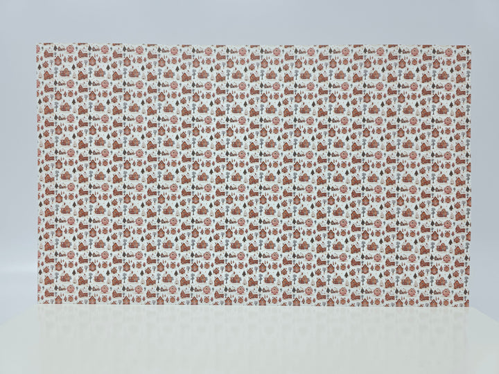 PatternPly® Full Coverage Snowy Gingerbread Village MICRO