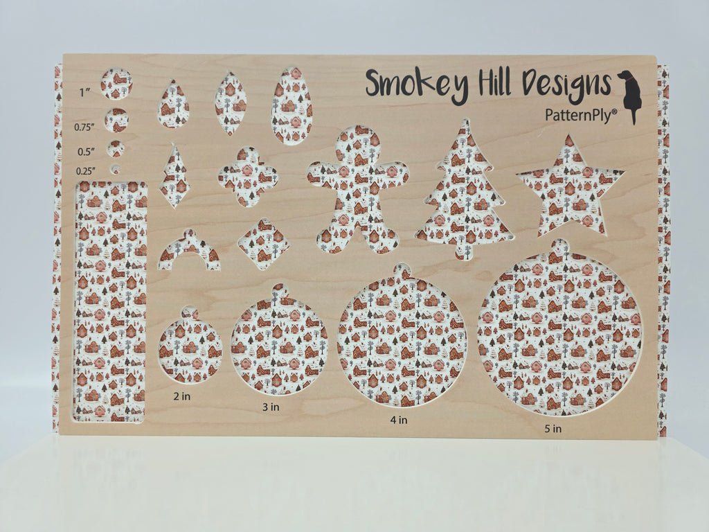 PatternPly® Full Coverage Snowy Gingerbread Village MICRO product photo 3