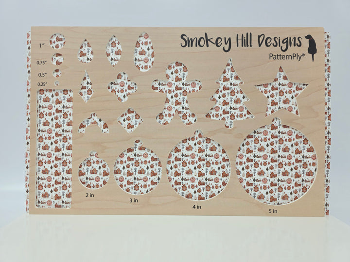 PatternPly® Full Coverage Snowy Gingerbread Village MICRO
