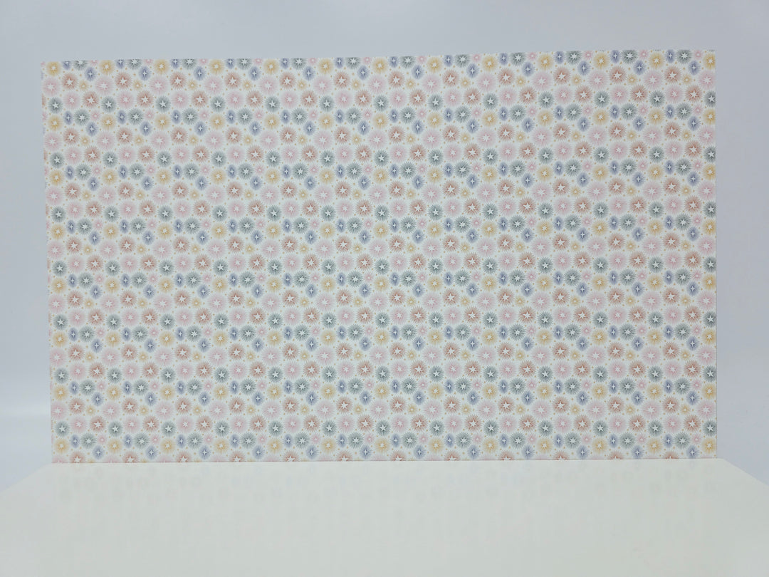 PatternPly® Full Coverage Starburst Doodles White MICRO