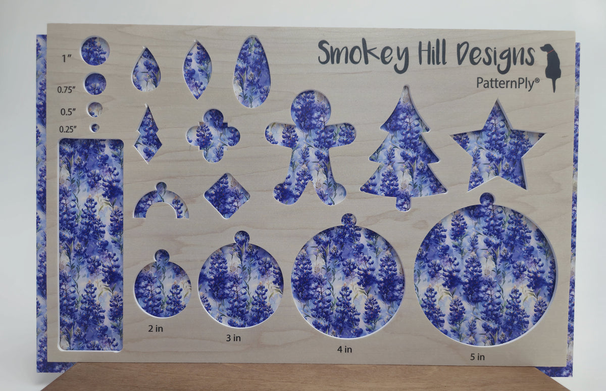 PatternPly® Full Coverage Mini Watercolor Bluebonnets product photo 2