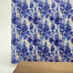 PatternPly® Full Coverage Mini Watercolor Bluebonnets sheet showing the pattern