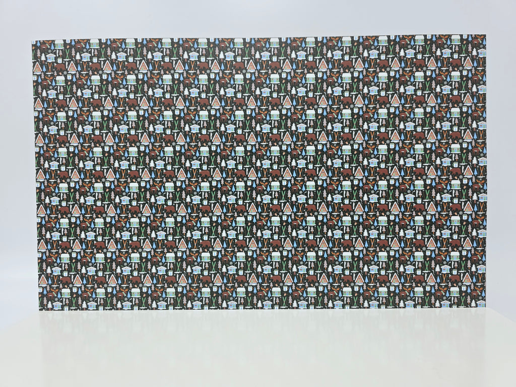PatternPly® Full Coverage Woodland Christmas on Green MICRO product photo 2