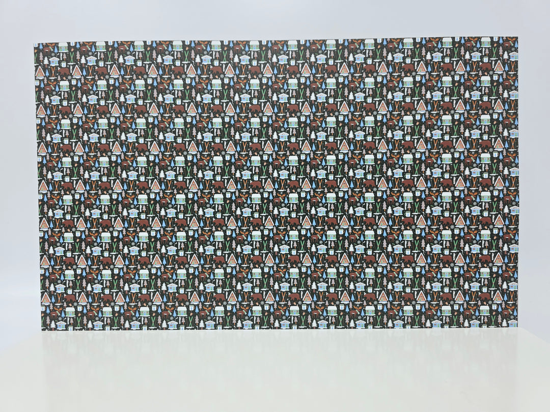 PatternPly® Full Coverage Woodland Christmas on Green MICRO