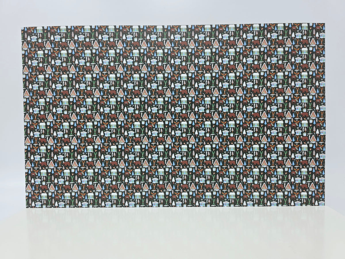 PatternPly® Full Coverage Woodland Christmas on Green MICRO product photo 2