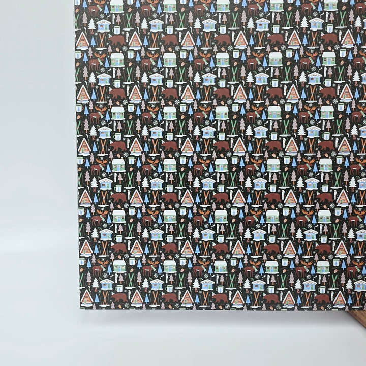 PatternPly® Full Coverage Woodland Christmas on Green MICRO