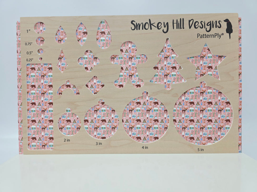 PatternPly® Full Coverage Woodland Christmas on Pink MICRO