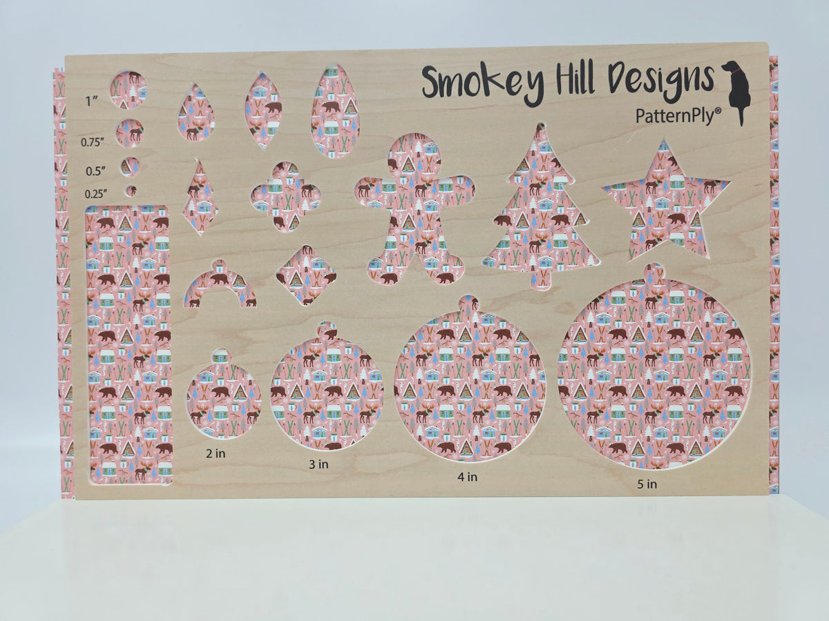 PatternPly® Full Coverage Woodland Christmas on Pink MICRO product photo 3