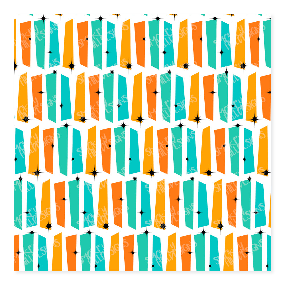 PatternPly® Scattered MidCentury Geometric