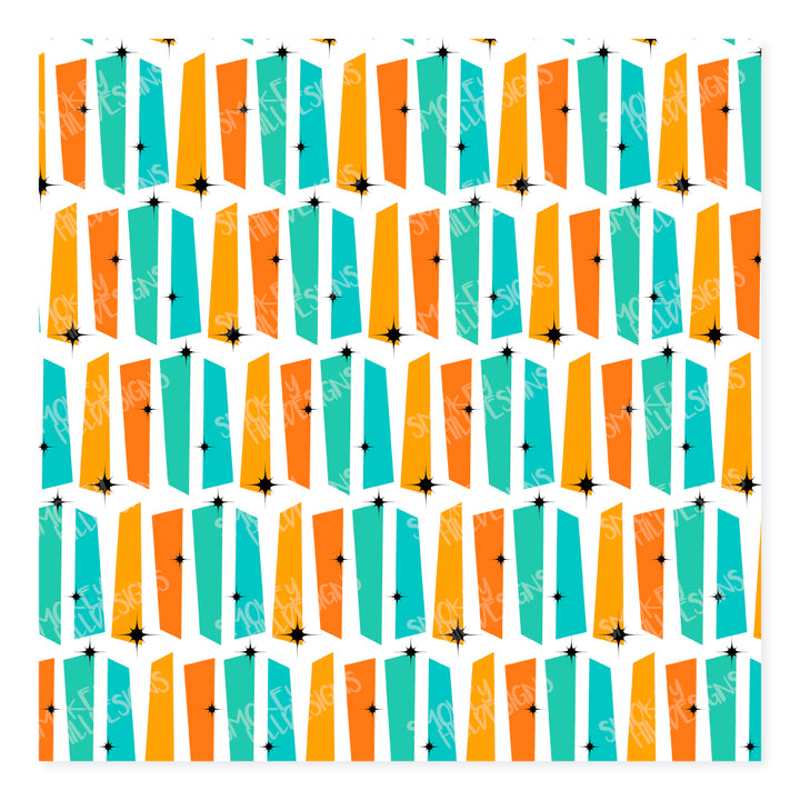 PatternPly® Scattered MidCentury Geometric