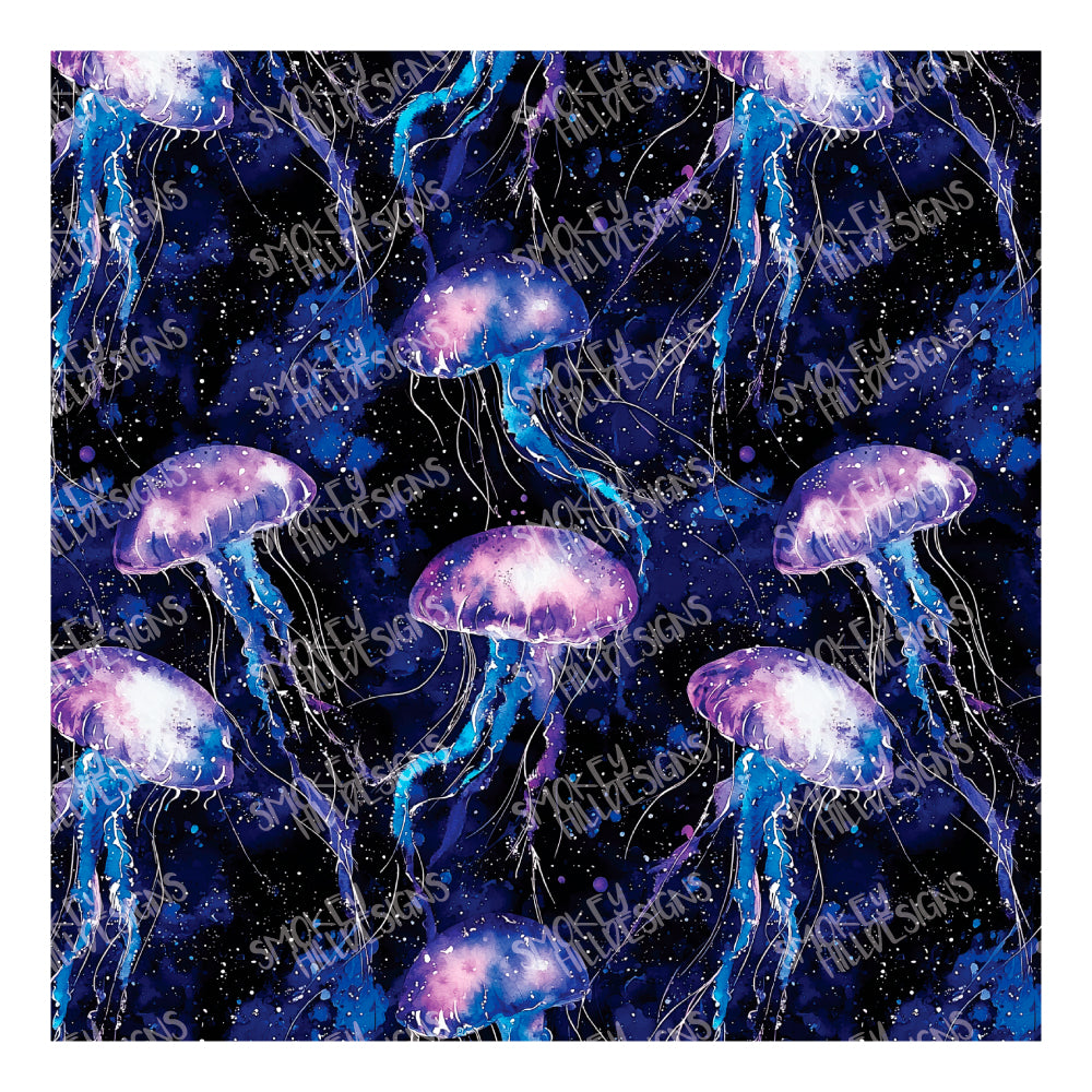 PatternPly® Full Coverage Midnight Jellyfish sheet showing the pattern