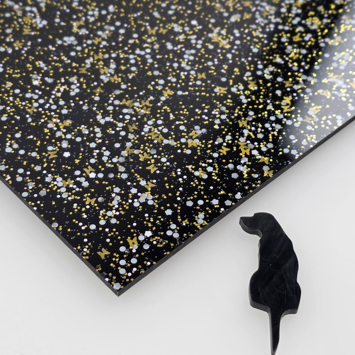 Midnight Monarchs Confetti acrylic sheet