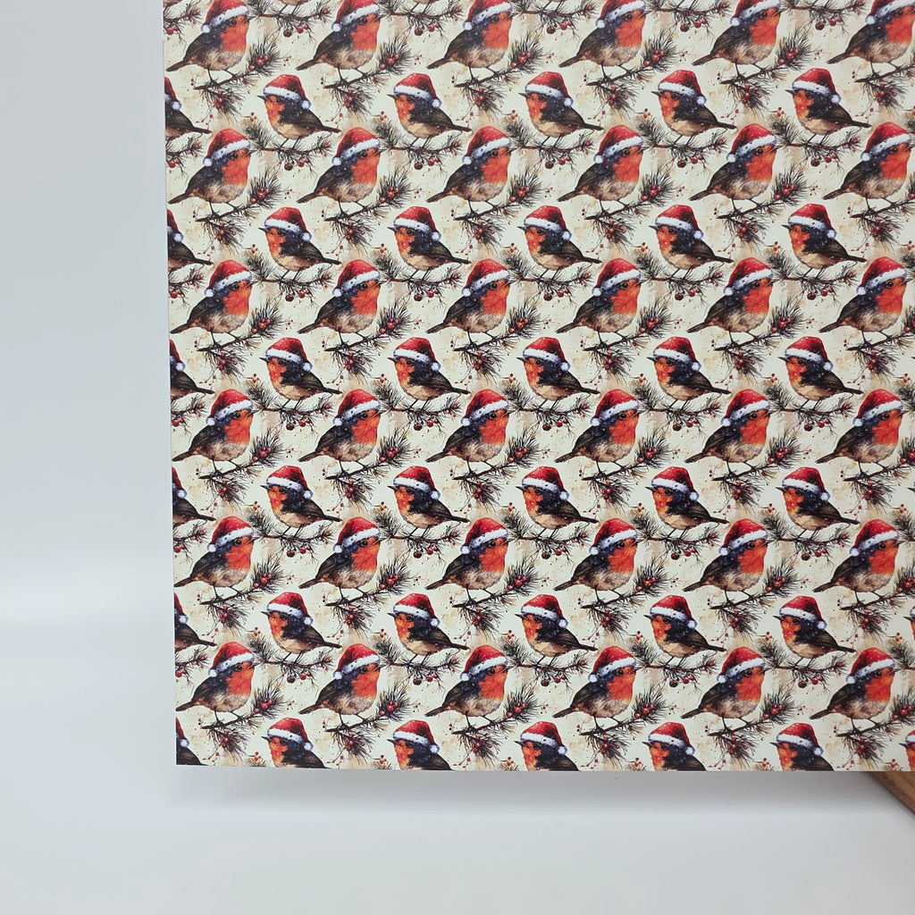 PatternPly® Full Coverage Christmas Birds MICRO sheet showing the pattern