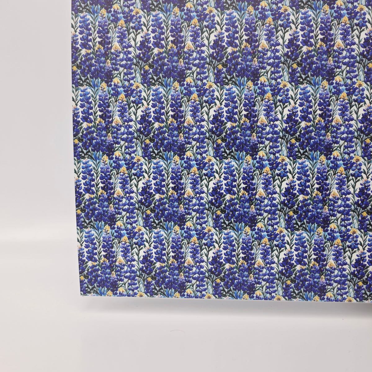 PatternPly® Full Coverage Mini Dense Bluebonnets sheet showing the pattern