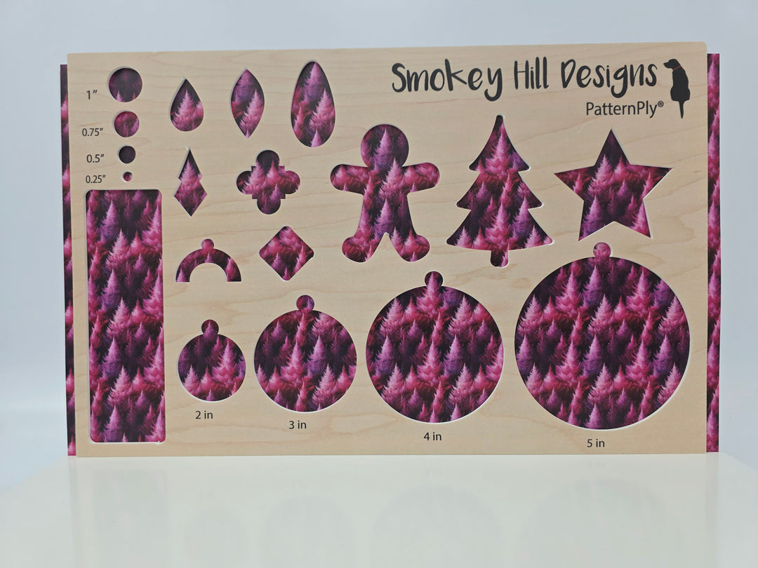 PatternPly® Full Coverage Feathery Magenta Trees MICRO