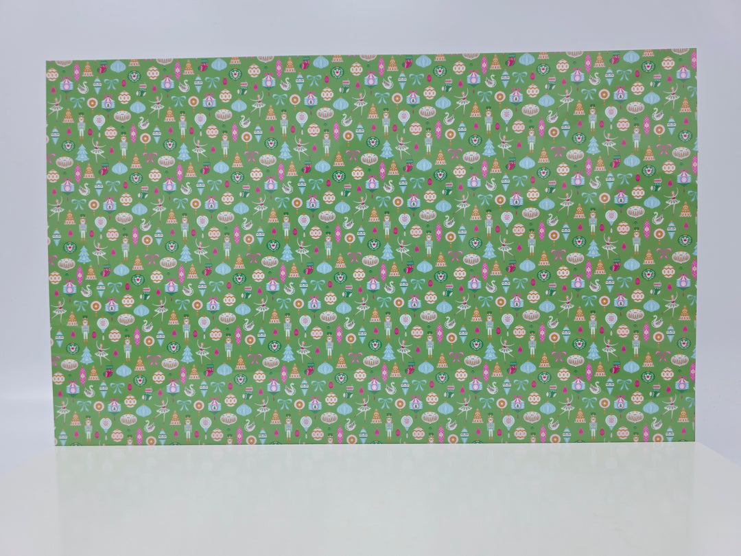 PatternPly® Nutcrackers and Ballerinas on Green Micro