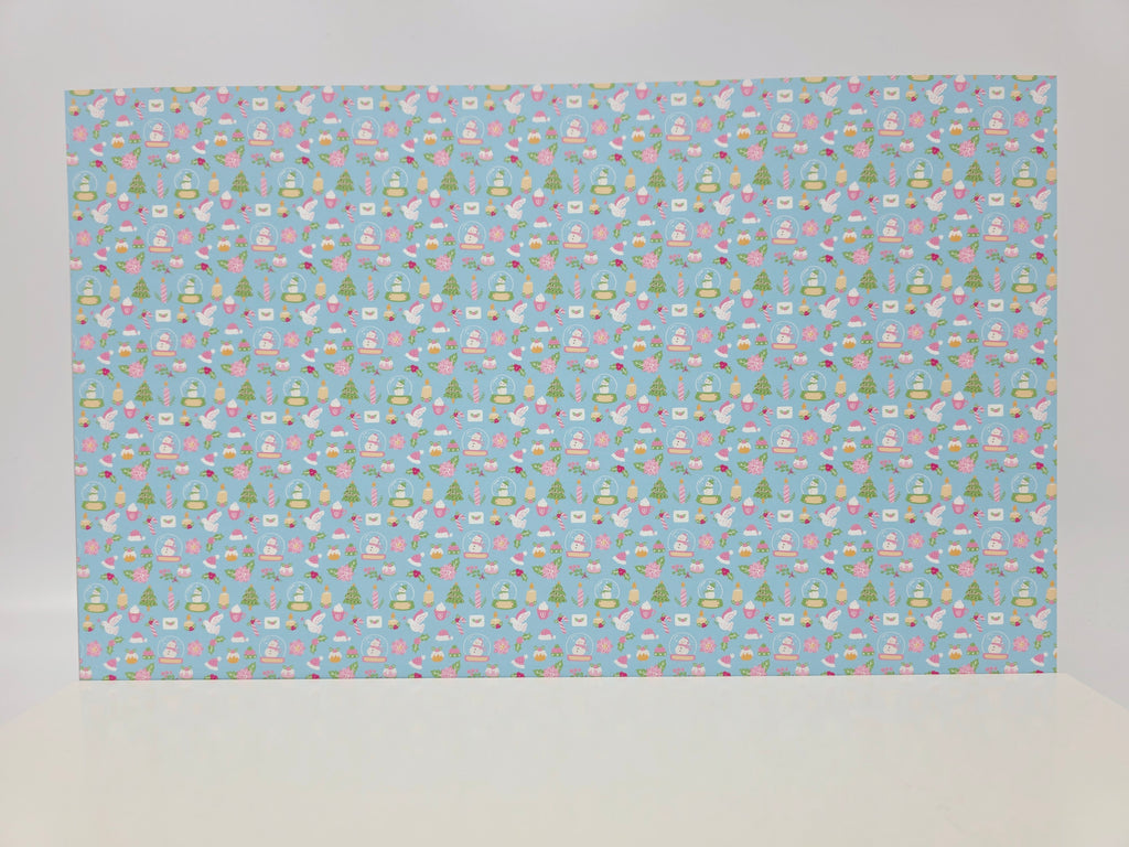 PatternPly® Full Coverage Pastel Christmas on Blue MICRO product photo 2