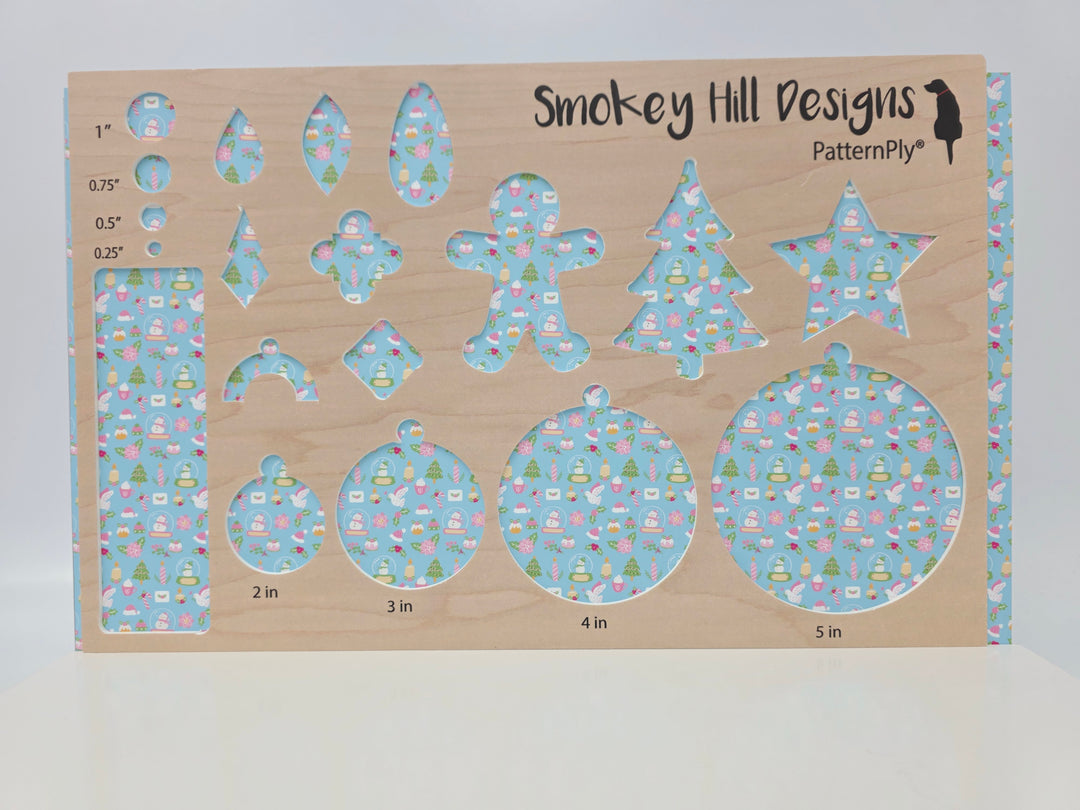 PatternPly® Full Coverage Pastel Christmas on Blue MICRO