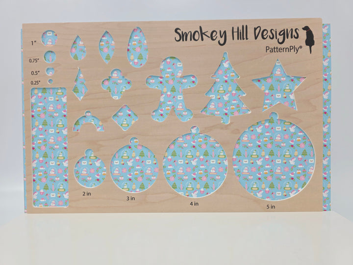 PatternPly® Full Coverage Pastel Christmas on Blue MICRO