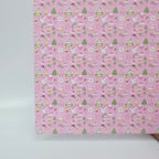 PatternPly® Full Coverage Pastel Christmas on Pink MICRO sheet showing the pattern