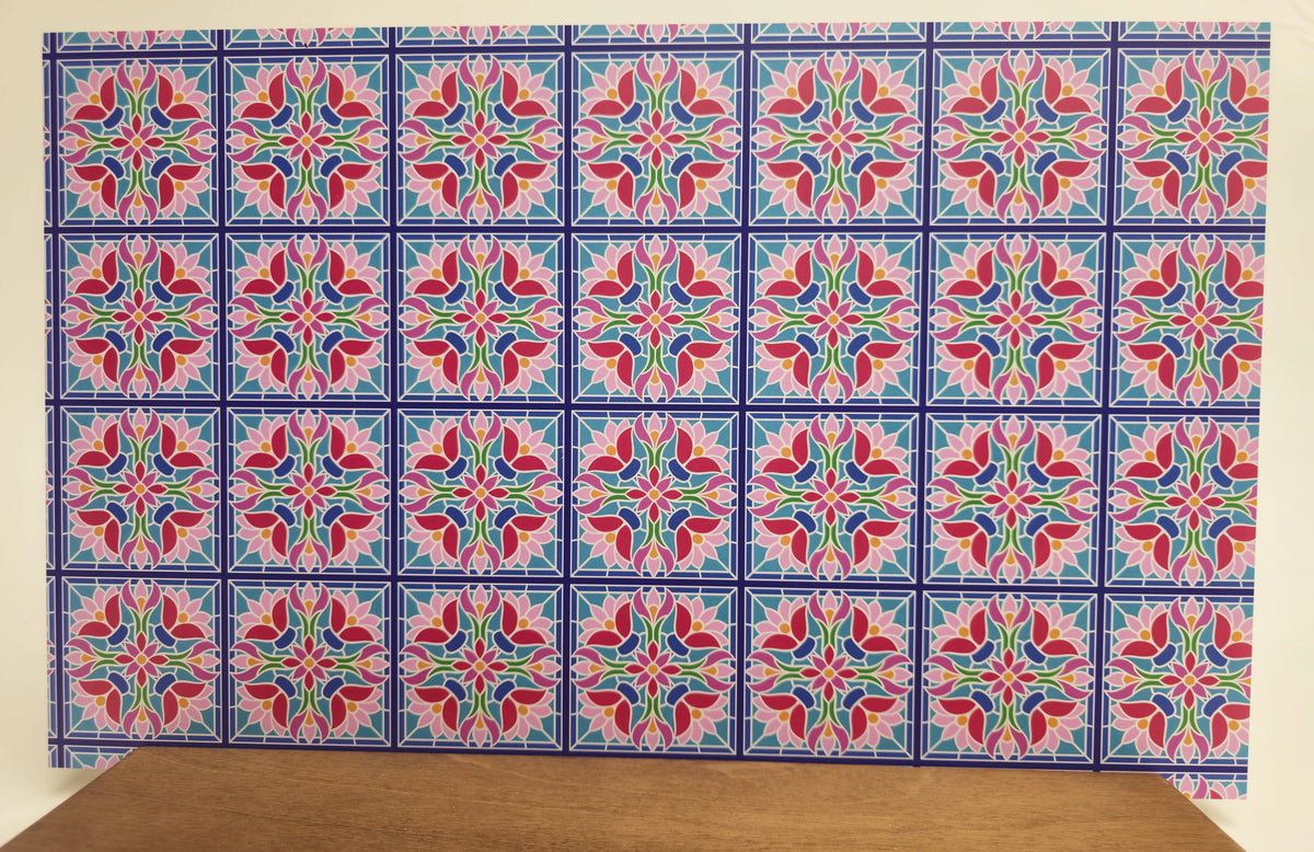 PatternPly® Full Coverage Mini Pastel Floral Stained Glass product photo 3