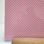 PatternPly® Full Coverage Mini Pink and White Checkerboard sheet showing the pattern