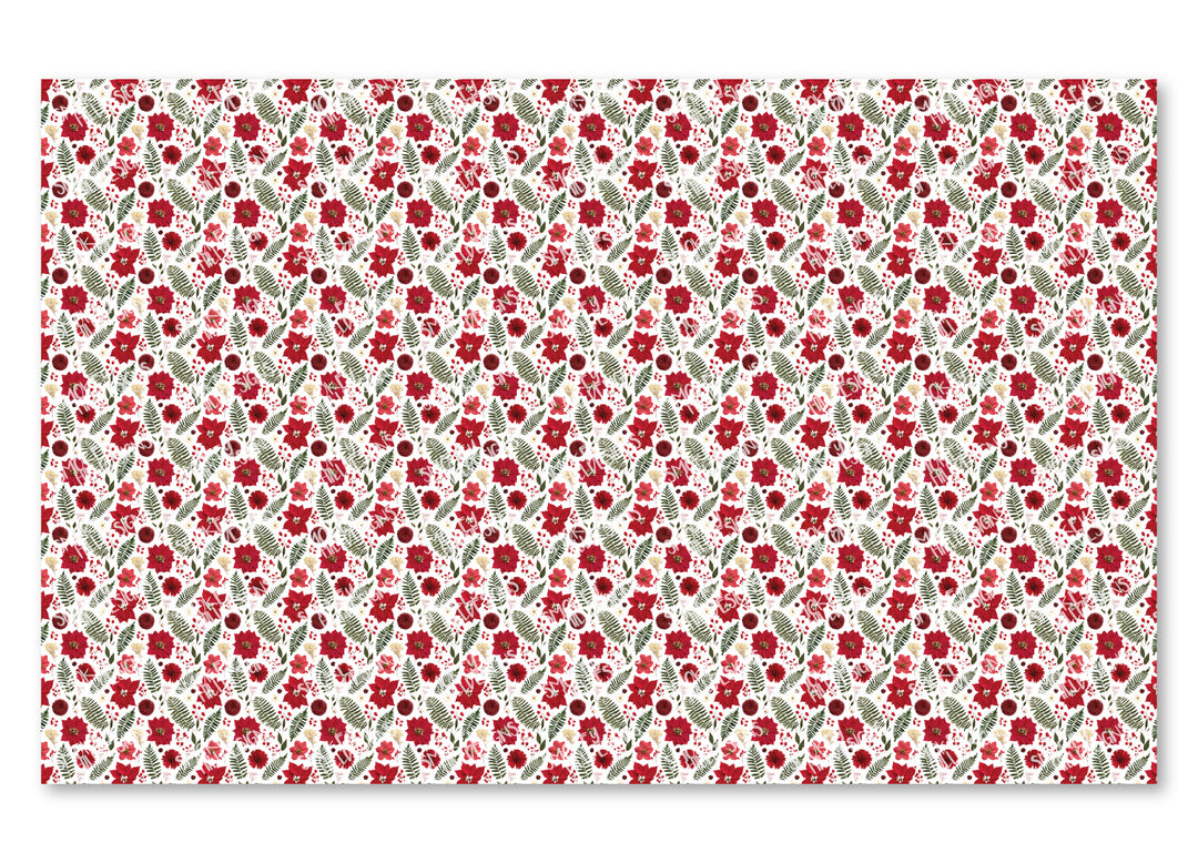 PatternPly® Scattered Mini Pressed Poinsettia