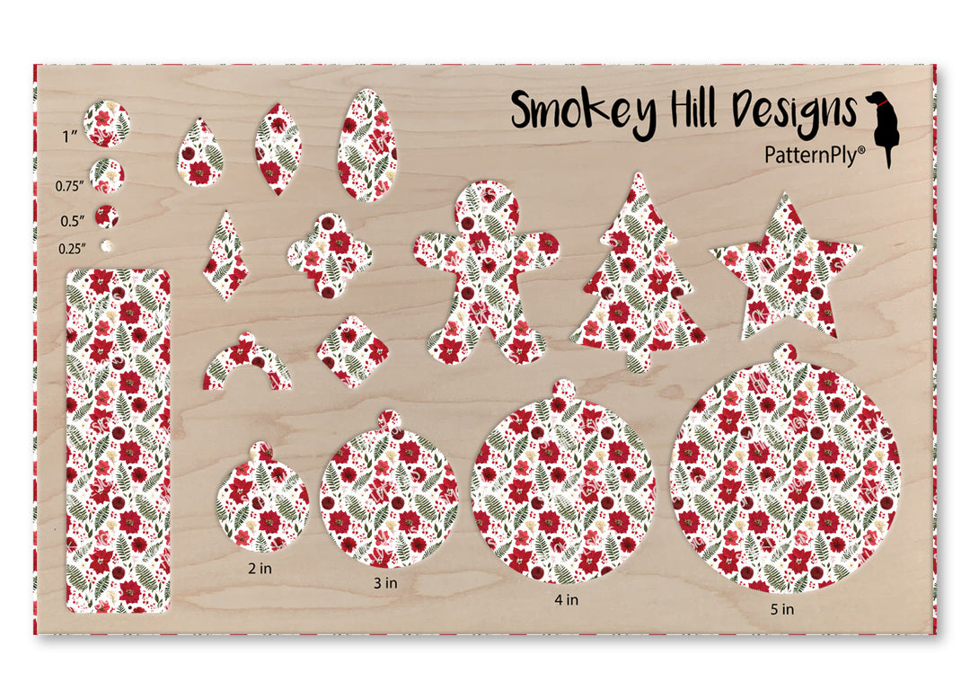 PatternPly® Scattered Mini Pressed Poinsettia