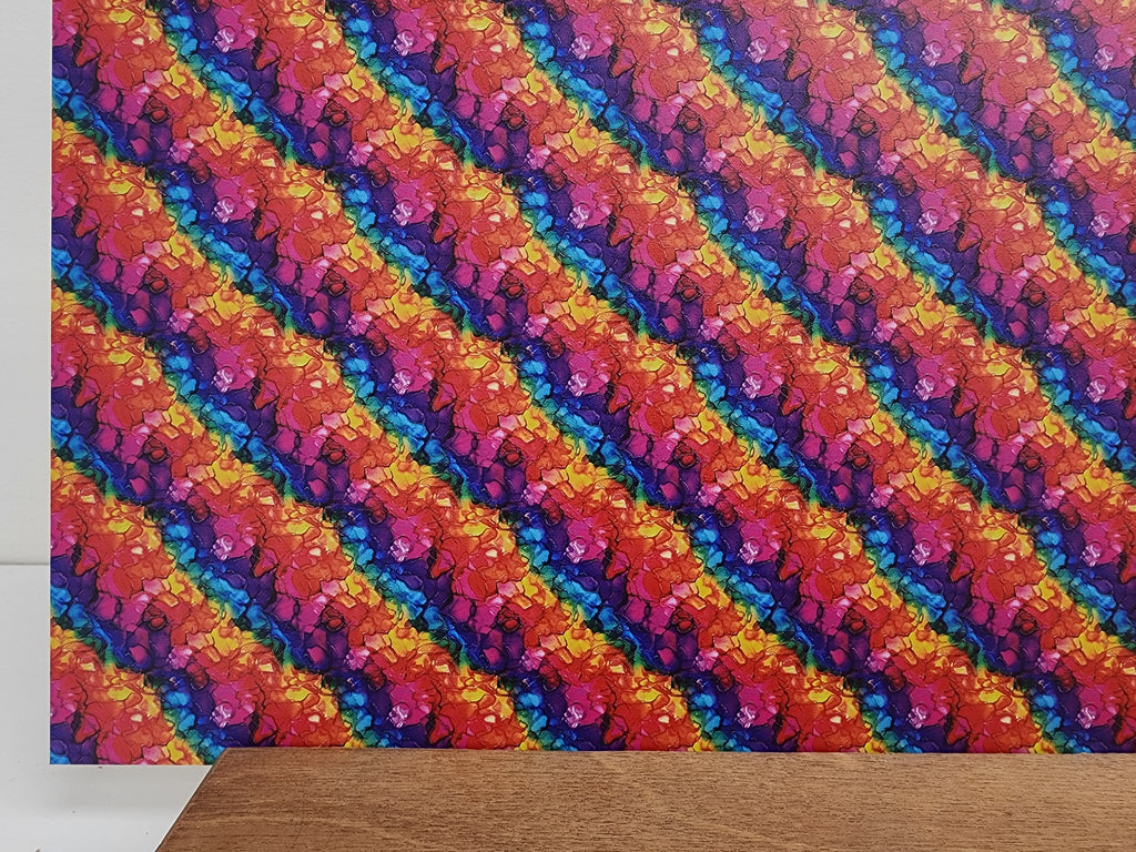 PatternPly® Full Coverage Mini Rainbow Ink sheet showing the pattern