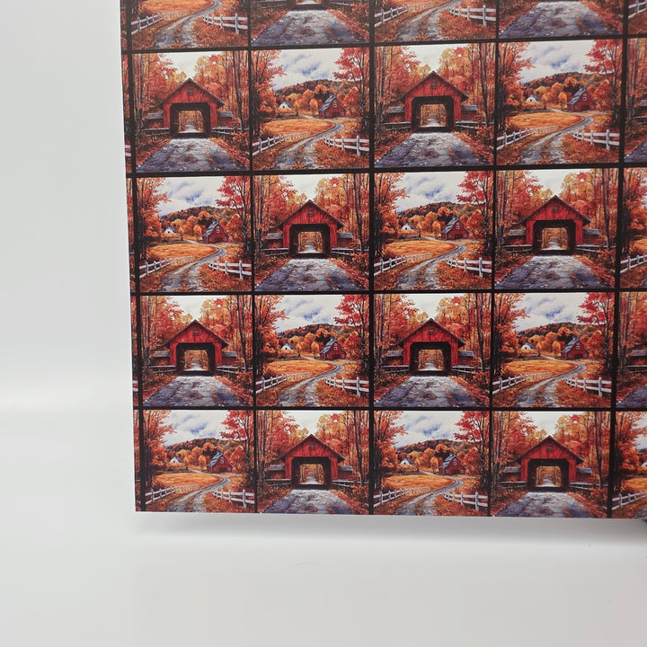 PatternPly® Full Coverage Red Barn and Covered Bridge MINI