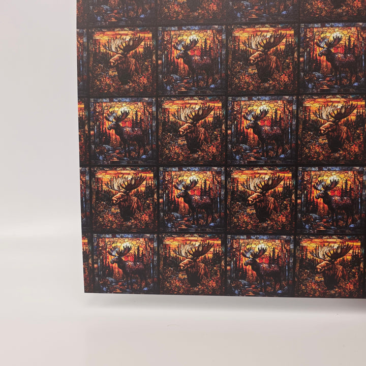 PatternPly® Full Coverage Stained Glass Moose MINI