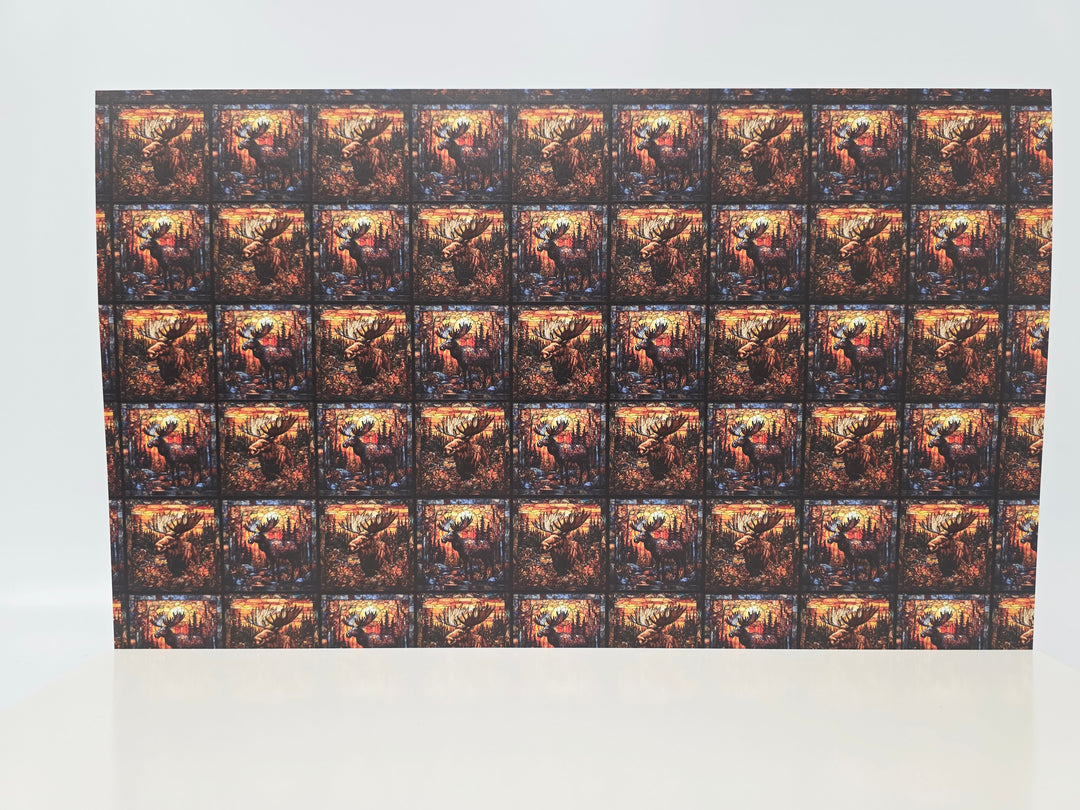 PatternPly® Full Coverage Stained Glass Moose MINI