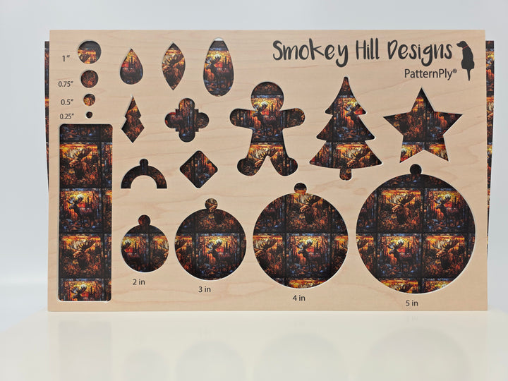 PatternPly® Full Coverage Stained Glass Moose MINI