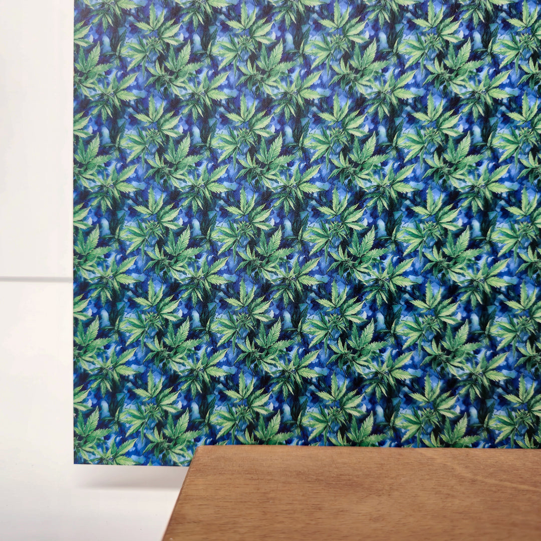 Mini Weed Drawing Reference PatternPly® Full Coverage Mini Watercolor Marijuana Leaves – Smokey ...
