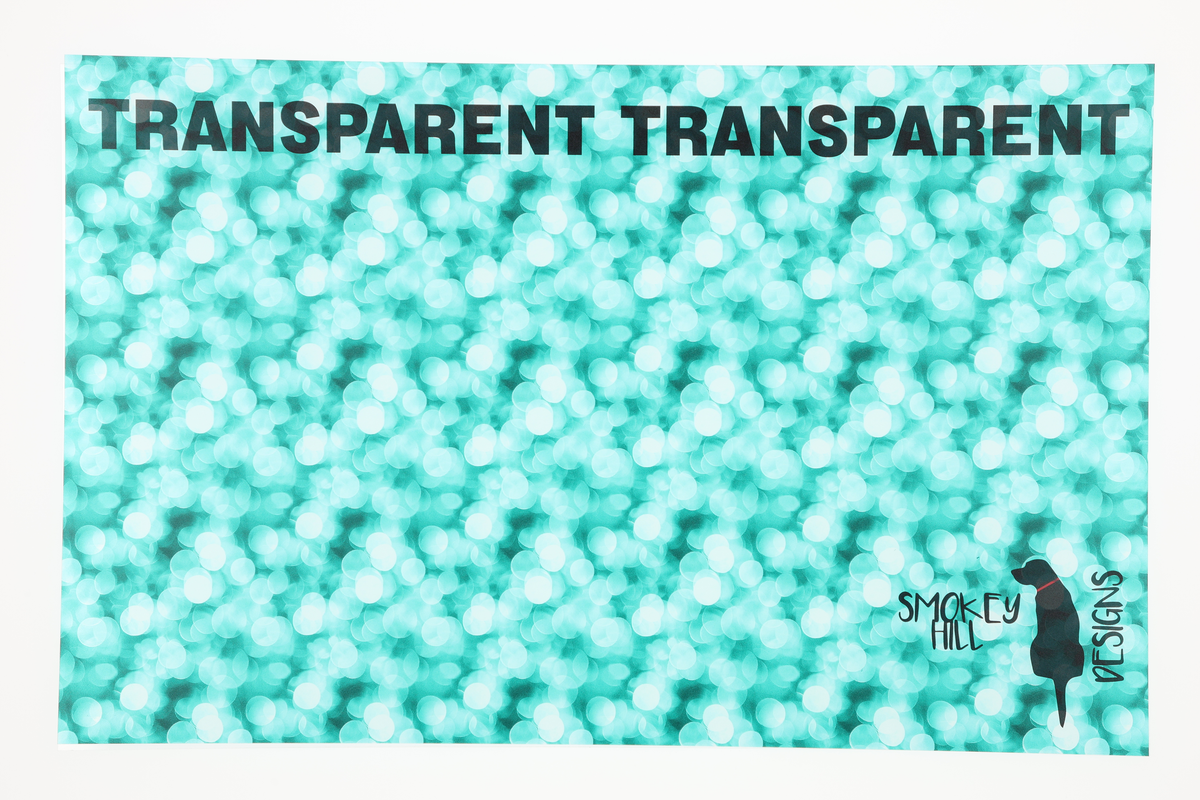 PatternPly® Transparent Blue Mint Bokeh sheet showing the pattern