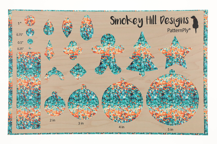 PatternPly® Full Coverage Orange and Teal Confetti