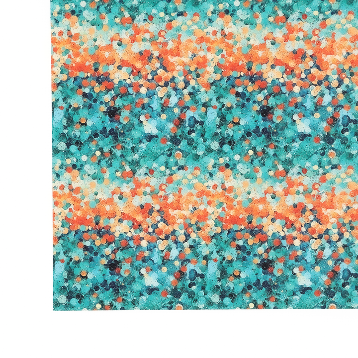 PatternPly® Full Coverage Orange and Teal Confetti