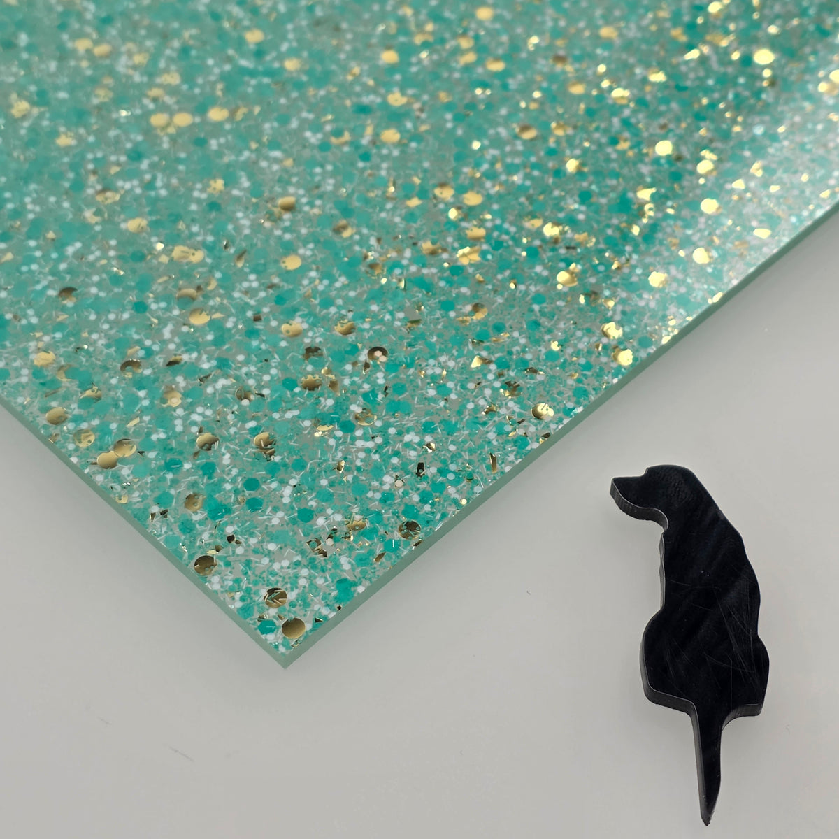 Mint to Party Cosmic Confetti acrylic sheet